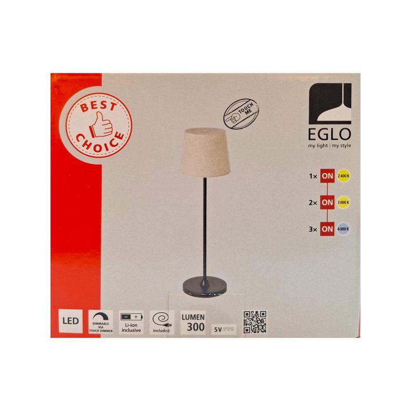 Lámpara de Mesa CCT Táctil Color Beige Liso