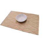 Individual Tejido Naranja Diseño Rombos 30x45 Cm