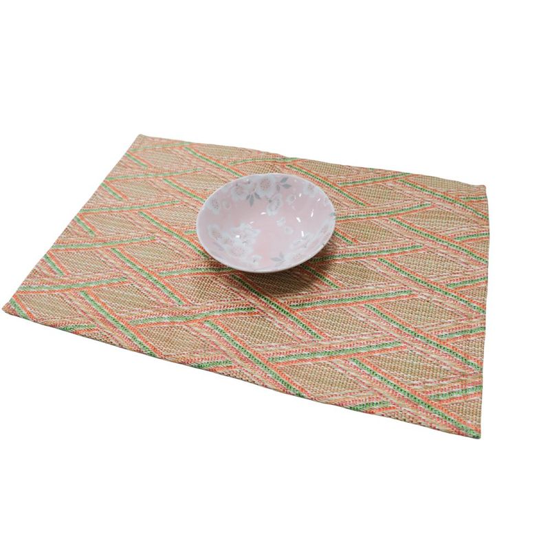 Individual Tejido Naranja Diseño Rombos 30x45 Cm