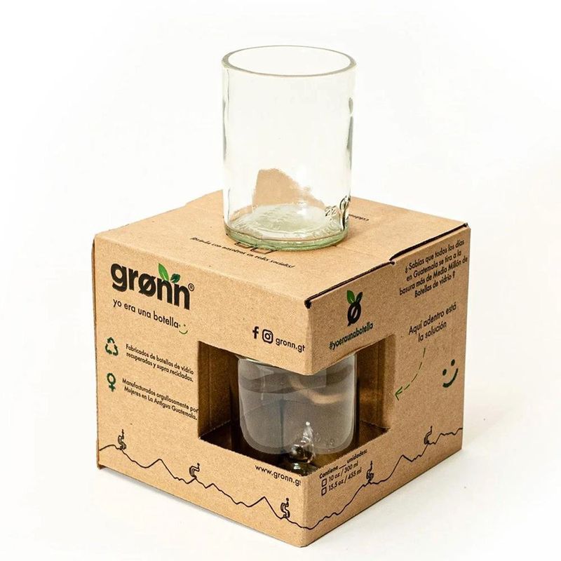 Set de 4 Vasos de Vidrio Transparente 11 Oz