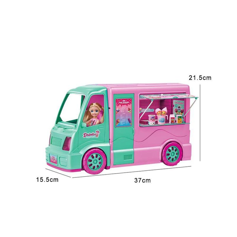 Set de Juego Food Truck y Muñeca con Accesorios