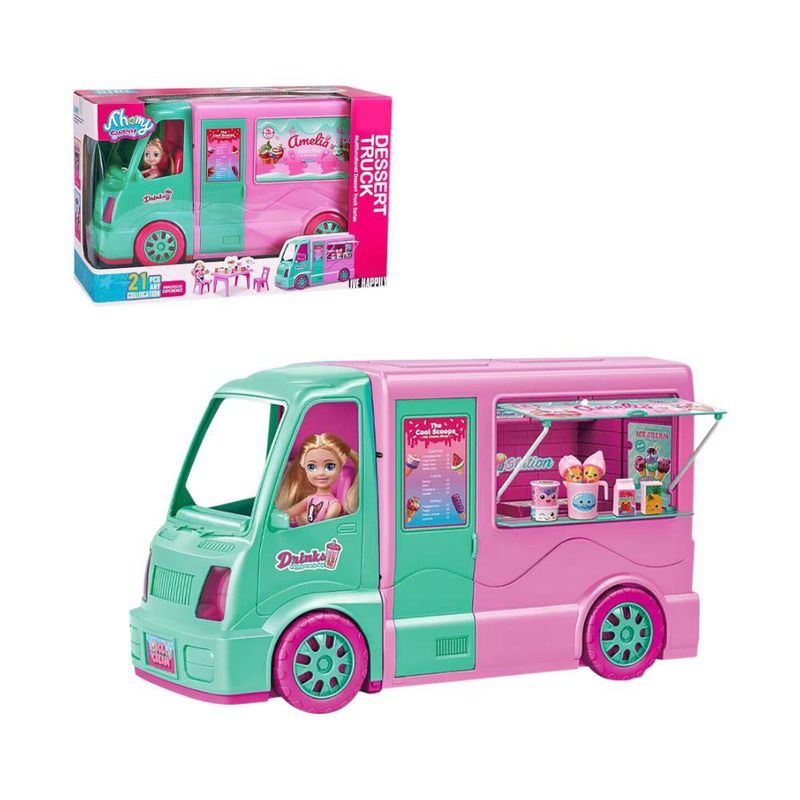 Set de Juego Food Truck y Muñeca con Accesorios