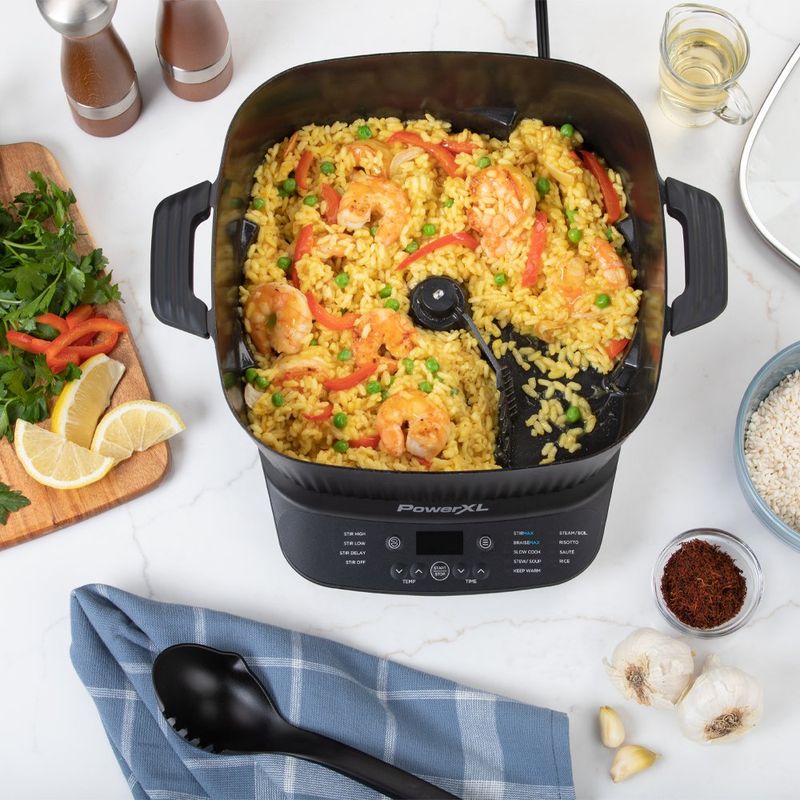 Olla Eléctrica Multifunción con Tapa de Vidrio y control Digital