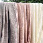 Frazada Muslin Tamaño Full/Queen Color Ivory