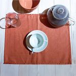 Individual de Tela Color Terracota 33 x 47 Cm