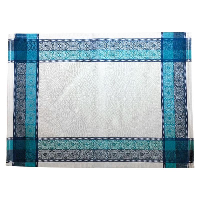 Individual Rectangular de Tela Turquesa 33 x 47 Cm