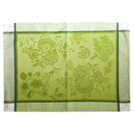 Individual de Tela Floral Verde 33 x 47 Cm