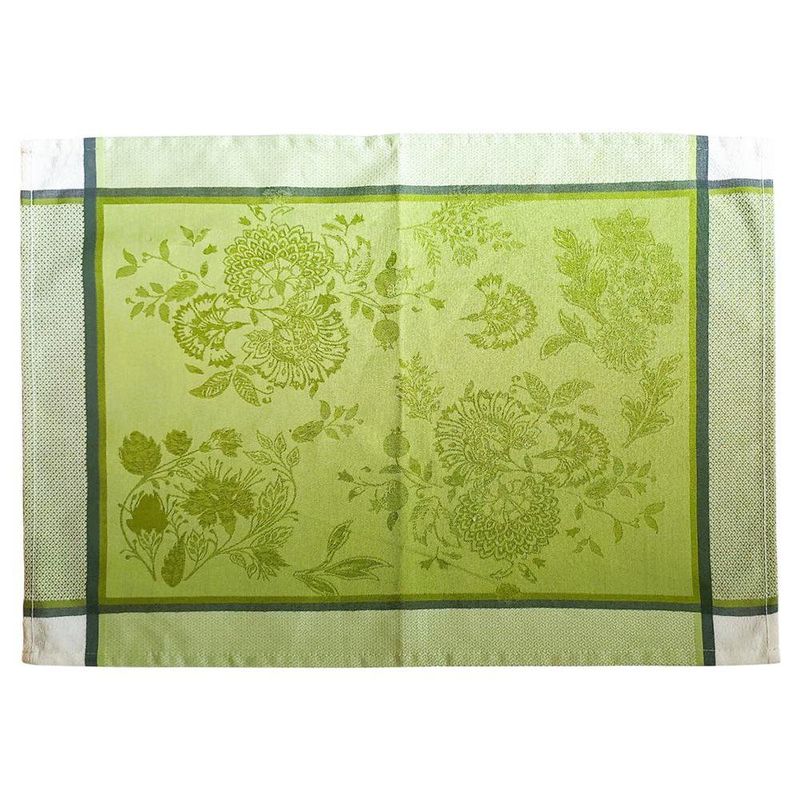 Individual de Tela Floral Verde 33 x 47 Cm