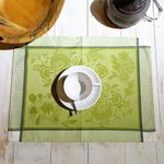 Individual de Tela Floral Verde 33 x 47 Cm