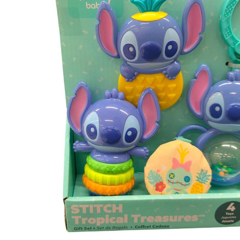 Set de Juguetes para Bebé Stitch Tropical Treasures 4 Pzas