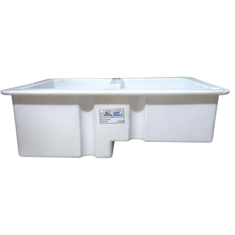 Lavadero Doble de Empotrar Color Almendra