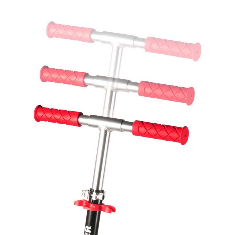 Monopatín Plegable con T-bar Ajustable Color Negro y Rojo