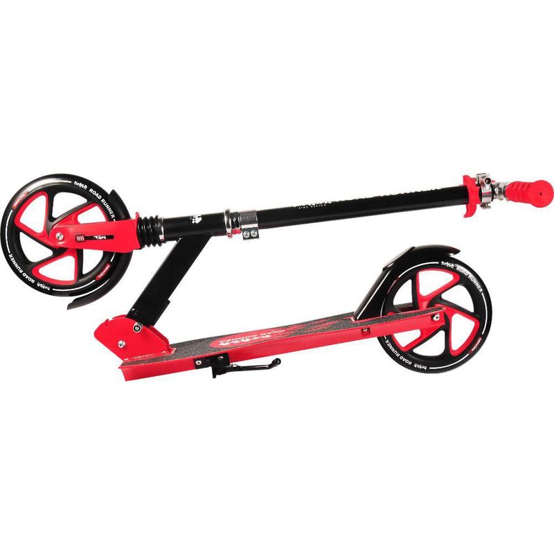 Monopatín Plegable con T-bar Ajustable Color Negro y Rojo