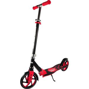 Monopatín Plegable con T-bar Ajustable Color Negro y Rojo