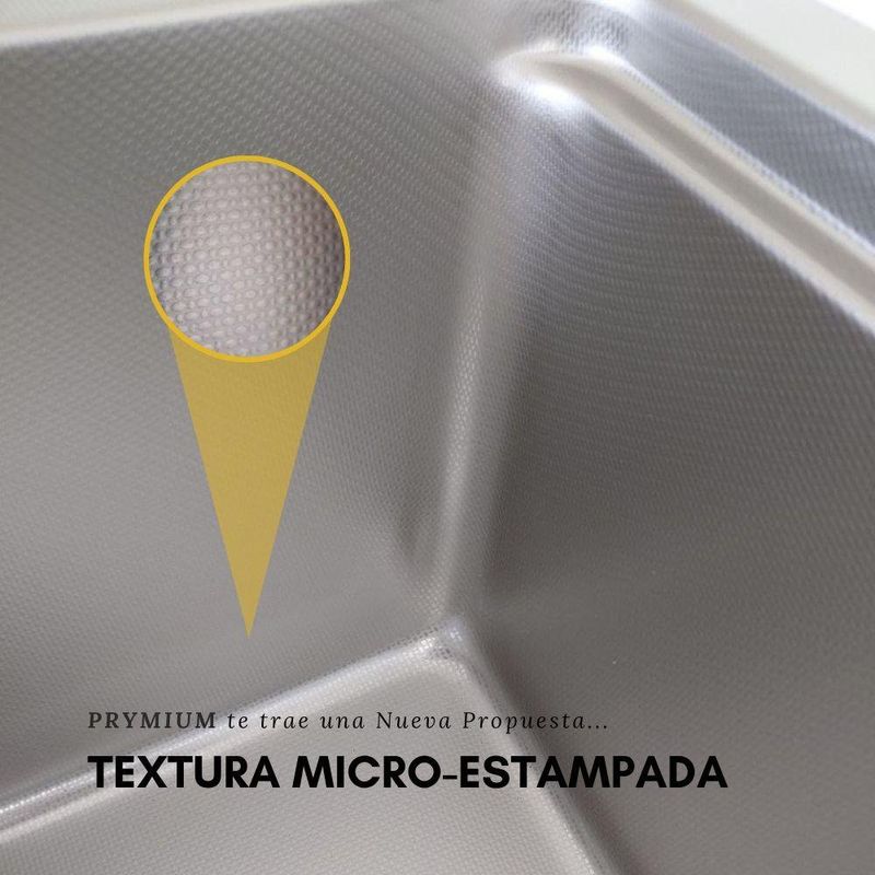 Lavatrastos de 1 Fosa Microestampado Acabado Satinado 81 x 46 Cm