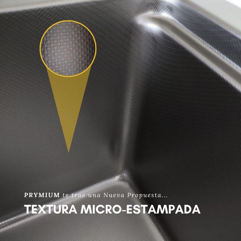 Lavatrastos de 1 Fosa Microestampado Negro Satinado 81x46 cm