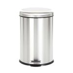 Basurero Sistema Pedal de Metal Plateado 20 L