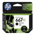 Cartucho De Tinta Negra Para Impresora 667 Xl - Hp