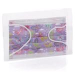 Mascarilla Desechable para Niñas Mariposas Morada