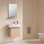 Set Vanity con Espejo de 45 x 31 cm Color Café Claro