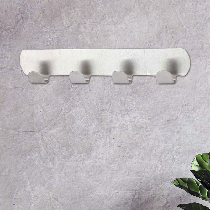 Ganchos Adhesivos 16X3X2 Cm Plateado - Viva