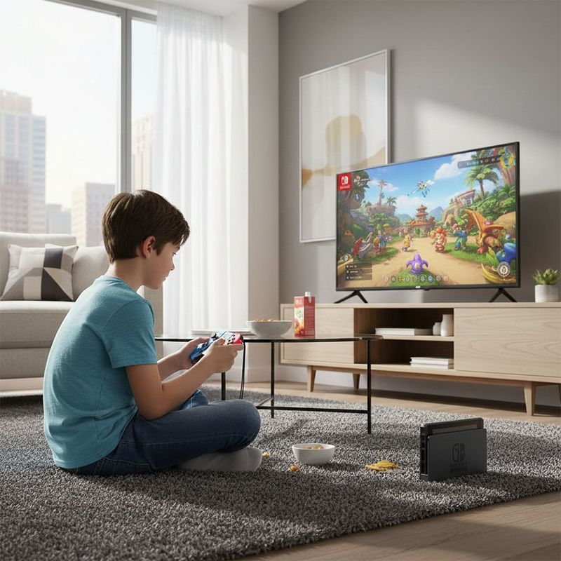 Controles Joy-Con (L/R) para Nintendo Switch Rojo Neón y Azul Neón