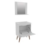 Vanity con Espejo y Repisa Blanco 60x30x135.2 Cm