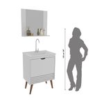 Vanity con Espejo y Repisa Blanco 60x30x135.2 Cm