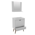 Vanity con Espejo y Repisa Blanco 60x30x135.2 Cm