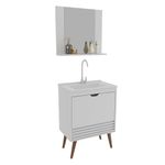 Vanity con Espejo y Repisa Blanco 60x30x135.2 Cm