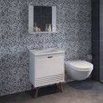 Vanity con Espejo y Repisa Blanco 60x30x135.2 Cm