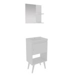 Vanity con Espejo y Repisa Blanco 45x31.8x12 Cm