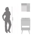 Vanity con Espejo y Repisa Blanco 45x31.8x12 Cm
