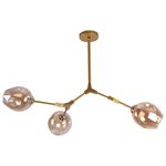 Lámpara De Techo Glamurnyy Dorado De 3 Luces 40 W - Zlumini