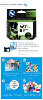 Cartucho De Tinta Negra Para Impresora 667 Xl - Hp