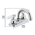 Grifo Mezclador para Lavamanos con Pomo Tipo Palanca 4 Plg