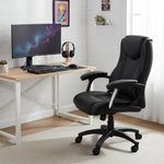 Silla Ejecutiva Giovanni de Cuero Sintético Negro