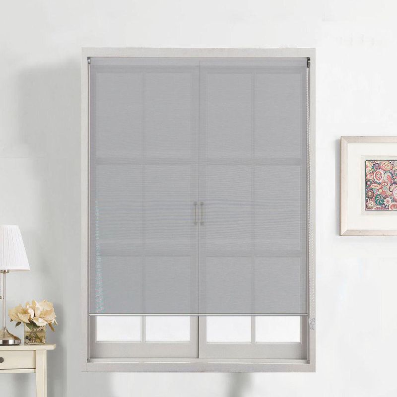 Cortina Enrollable Sheer Gris 150 x 240 cm