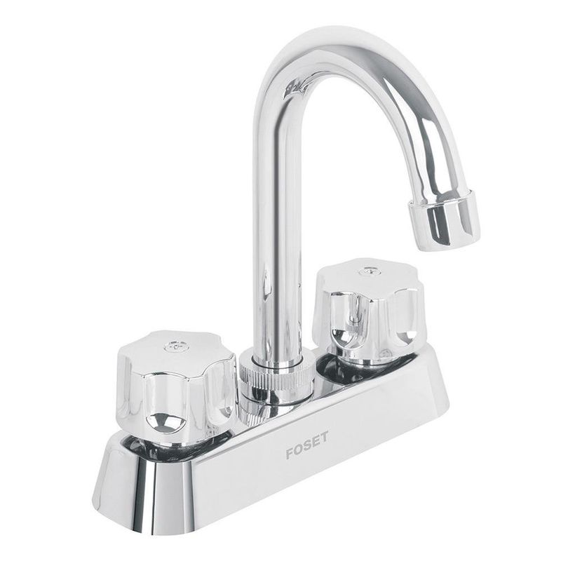 Grifo Mezclador para Lavamanos Tipo Bar 4 Plg Pomo de Plástico Cromo