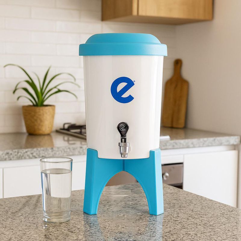 Ecofiltro Mini Plástico Color Celeste de 6 Litros