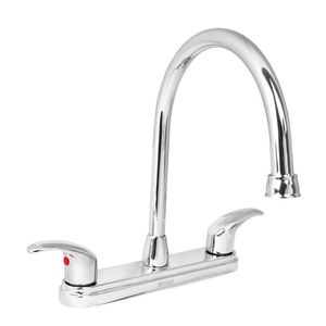 Grifo Mezclador para Lavatrastos Cuello Curvo Alto 8 Plg Cromo