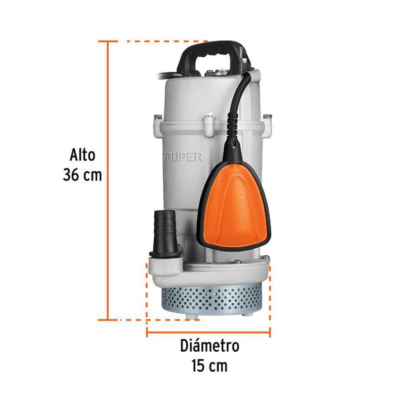 Bomba Sumergible para Agua Limpia 3/4 HP 26 M 108 Lts/Min