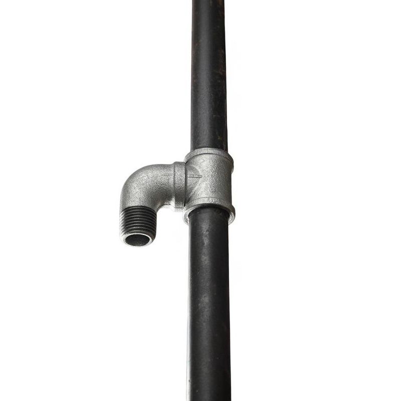 Codo Niple Galvanizado de 90° 1/2 Plg con Rosca