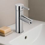 Grifo Monomando para Lavamanos Cuello Bajo Tubig 17 cm Cromo