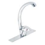 Grifo Monomando para Lavatrastos Cuello Curvo 26 cm Cromo