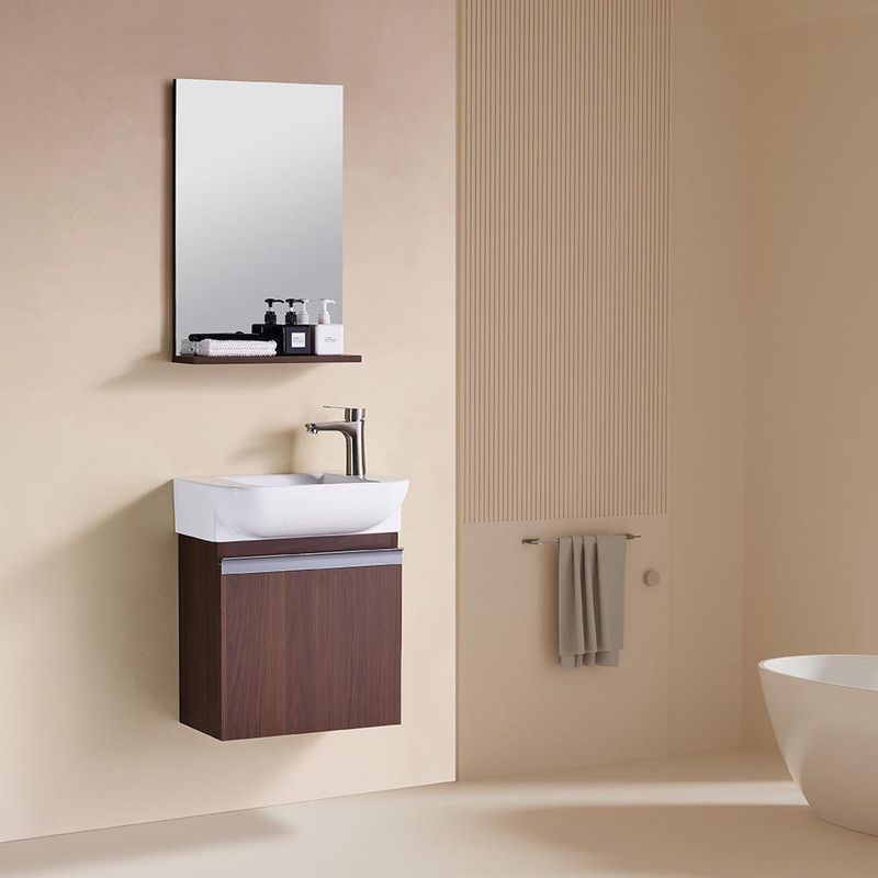 Set Vanity de 45 x 31.5 cm con Espejo Color Café Oscuro