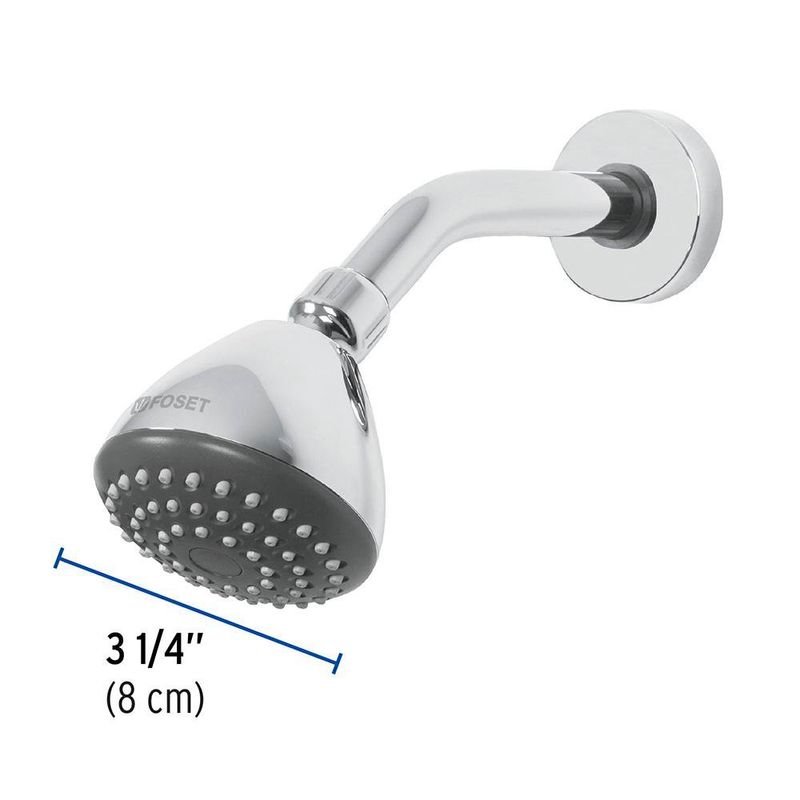 Regadera Redonda con Brazo de 3 1/4 Plg Cromo