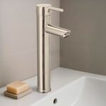 Grifo Monomando para Lavamanos Cuello Alto Tubig 30 cm Satinado