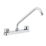 Grifo Mezclador para Lavatrastos Largo 8 Plg Latón Cromado