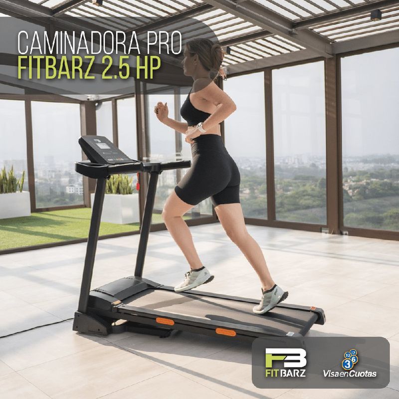 Caminadora FB PRO 2.5 HP para Cardio en Casa con Inclinación Motorizada y Monitor